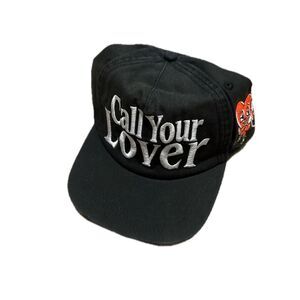 Market "Call Your Lover" 5 Panel Hat NWT OS Washed Black Snapback Streetwear